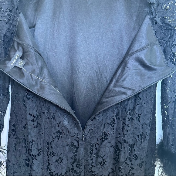 Cache Lace Shift Mini Dress. NWT. Size: Small. Color: Black. - Picture 7 of 10